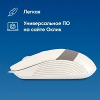 Мышь Oklick 310M (белый/серый) фото 3